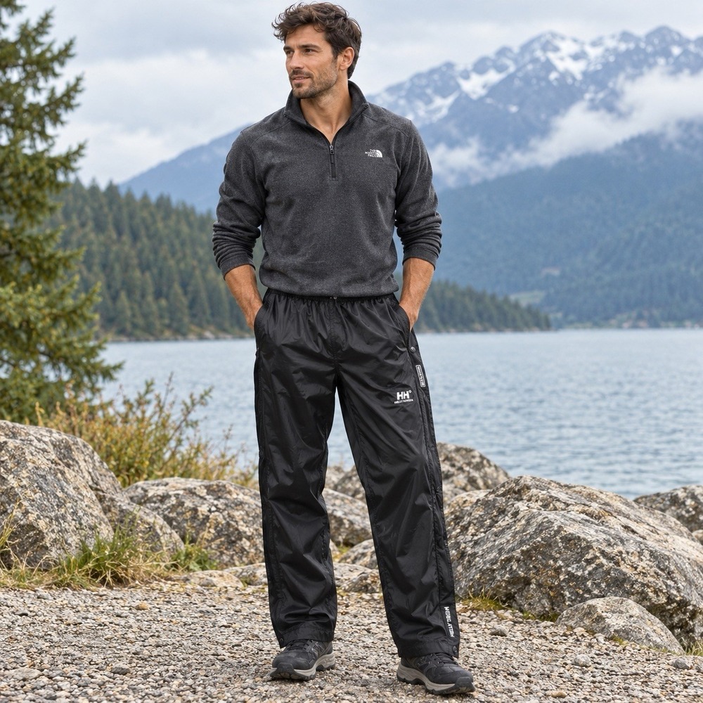 Helly Hansen Tech Extreme Waterproof Pants Sz XL  Packable Black Outdoors